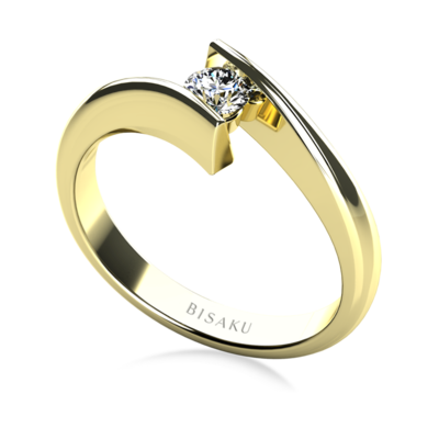 Zásnubní prsten žluté zlato Fessa