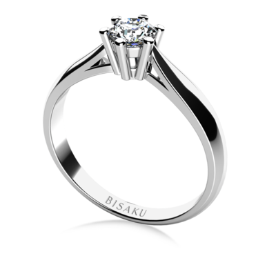 Zásnubní prsten bílé zlato Serah