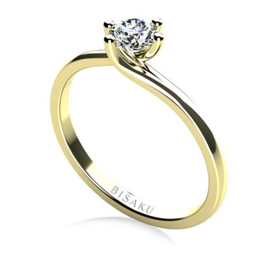 Zásnubní prsten žluté zlato Rosalie