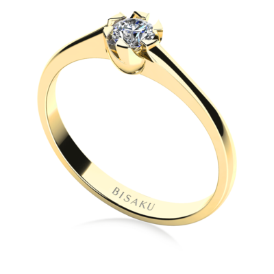 Zásnubní prsten žluté zlato Tessa