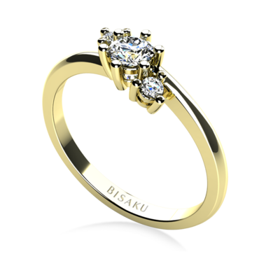 Zásnubní prsten žluté zlato Tiara