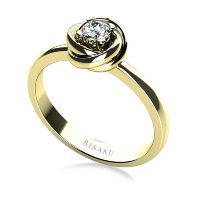 Zásnubní prsten žluté zlato Rosa
