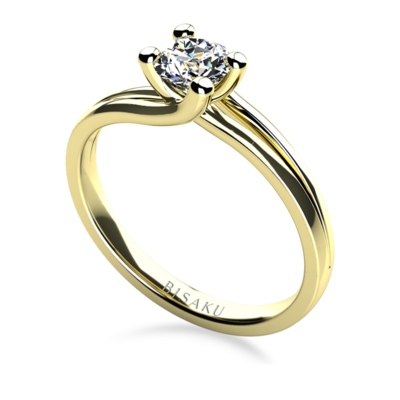 Zásnubní prsten žluté zlato Freya