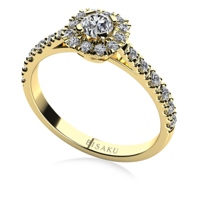 Zásnubní prsten žluté zlato Elsie