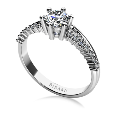 Zásnubní prsten bílé zlato Brielle