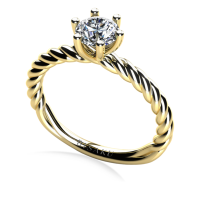 Zásnubní prsten žluté zlato Luisa