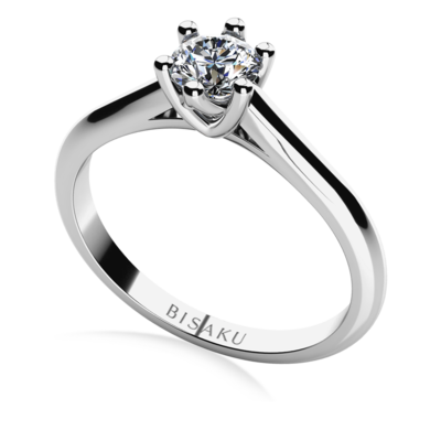 Zásnubní prsten bílé zlato Olivia