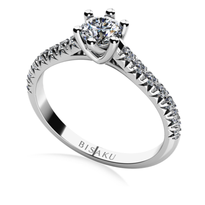 Zásnubní prsten bílé zlato Sophia