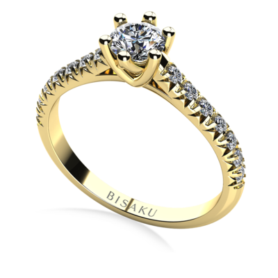 Zásnubní prsten žluté zlato Sophia