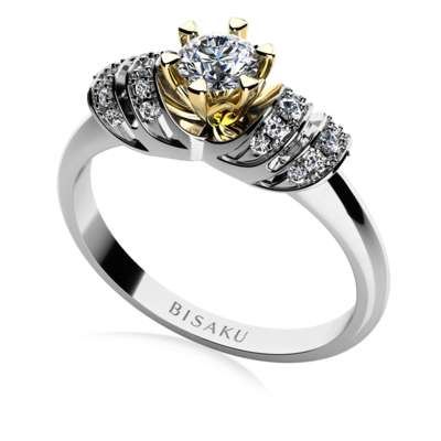 Zásnubní prsten bílé zlato Brea