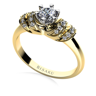 Zásnubní prsten žluté zlato Brea