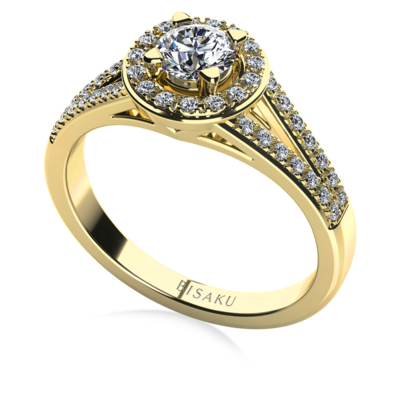 Zásnubní prsten žluté zlato Lena