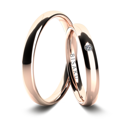 Snubní prsteny růžové zlato IvyIII