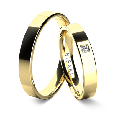 Snubní prsteny žluté zlato JacobIII