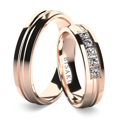 Snubní prsteny růžové zlato Flynn