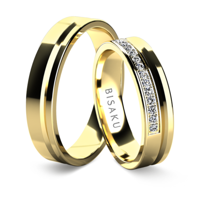 Snubní prsteny žluté zlato Anya