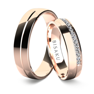 Snubní prsteny růžové zlato AmosIV