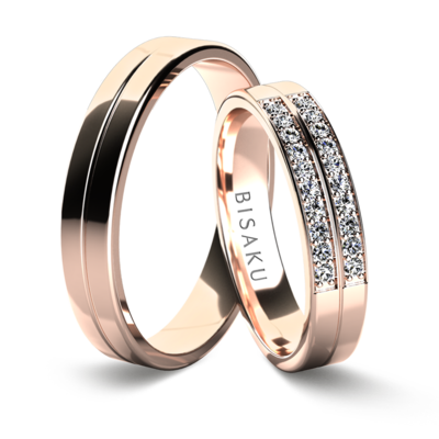 Snubní prsteny růžové zlato Isadora