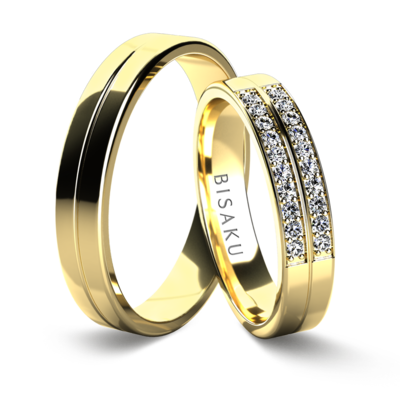 Snubní prsteny žluté zlato Isadora