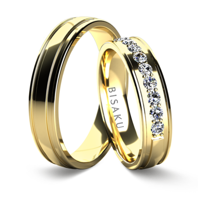 Snubní prsteny žluté zlato Talia