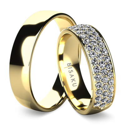 Snubní prsteny žluté zlato Frances