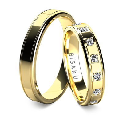Snubní prsteny žluté zlato Lysander