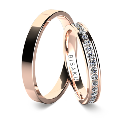 Snubní prsteny růžové zlato KaelIII
