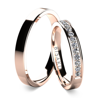 Snubní prsteny růžové zlato NolaIII