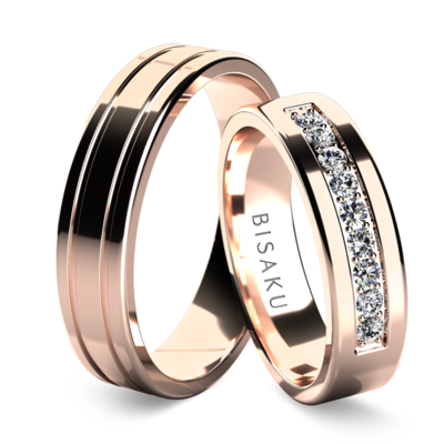 Snubní prsteny růžové zlato MiriamIII