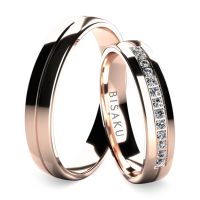 Snubní prsteny růžové zlato Elowen