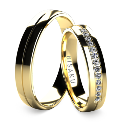 Snubní prsteny žluté zlato Elowen