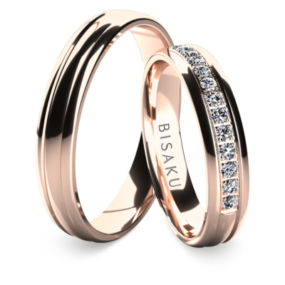 Snubní prsteny růžové zlato Vivian