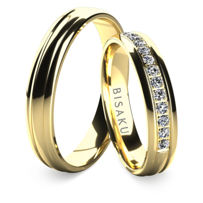 Snubní prsteny žluté zlato Vivian