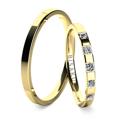 Snubní prsteny žluté zlato Agatha