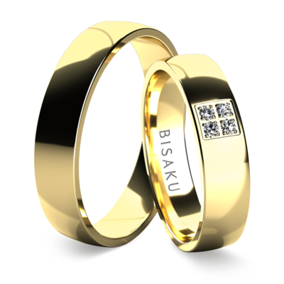 Snubní prsteny žluté zlato Darius