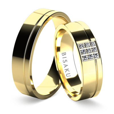 Snubní prsteny žluté zlato Leander
