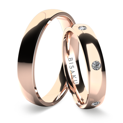 Snubní prsteny růžové zlato Paola