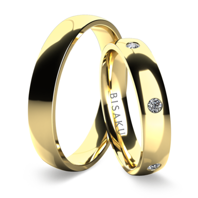 Snubní prsteny žluté zlato Paola