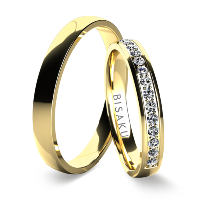 Snubní prsteny žluté zlato Mellie