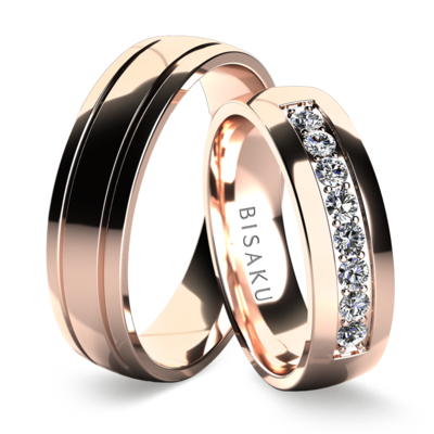 Snubní prsteny růžové zlato VelvetII
