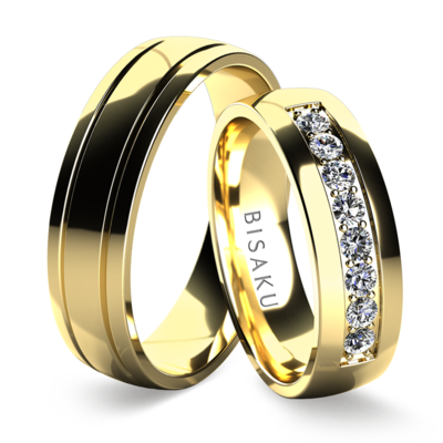 Snubní prsteny žluté zlato VelvetII