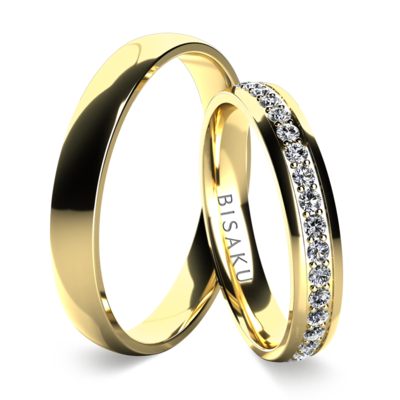 Snubní prsteny žluté zlato ZandraI