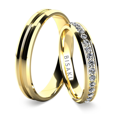 Snubní prsteny žluté zlato Haisley