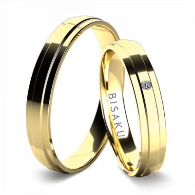 Snubní prsteny žluté zlato Emery