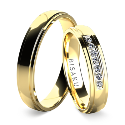 Snubní prsteny žluté zlato Beryl