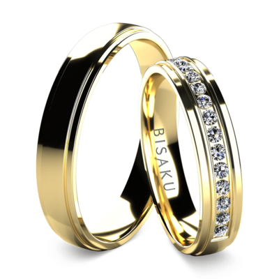 Snubní prsteny žluté zlato Alva