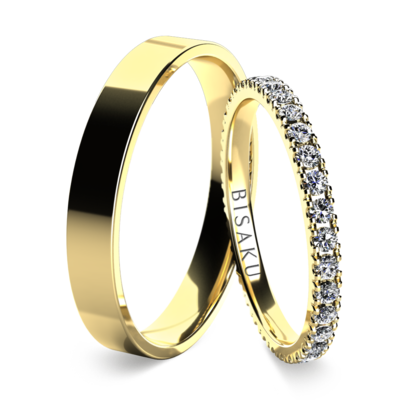 Snubní prsteny žluté zlato EternityV