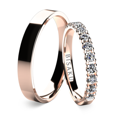 Snubní prsteny růžové zlato EternityX