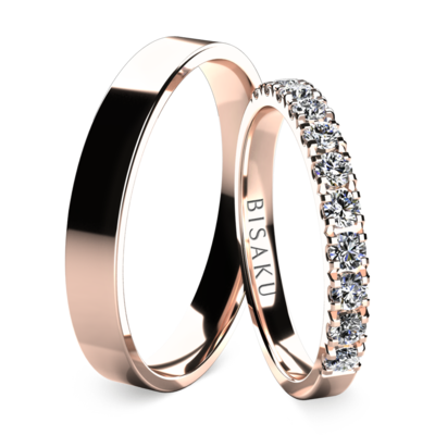 Snubní prsteny růžové zlato EternityXI