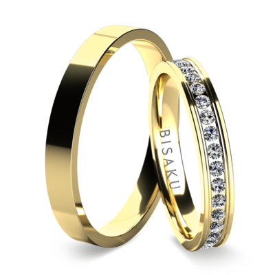 Snubní prsteny žluté zlato Finola